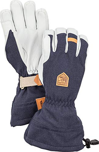 HESTRA Army Leather Patrol Gauntlet 5 Finger Navy 9