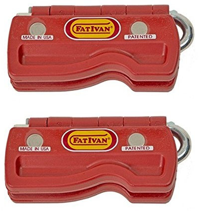 The Original Fat Ivan Fold Up Doorstop Wedge with Magnet - Red (2 Pack)