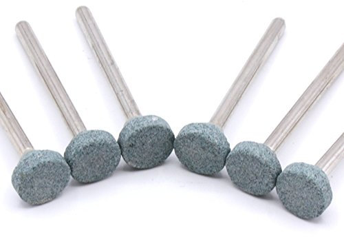 6x Schleifscheibe Schleifsteine Siliziumkarbid [Ø 10 x 3mm] für Dremel, Proxxon Schleifer Zubehör Schleifstein Steinschleifer Multifunktionswerkzeug