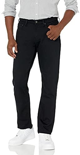 Amazon Essentials Herren Stretchjeans, athletische Passform, Schwarz, 38W / 32L
