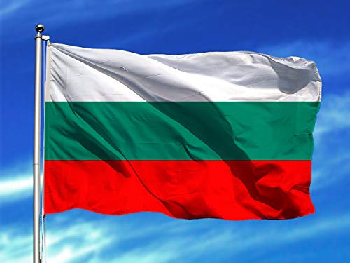 Oedim Bandera de Bulgaria 85x1,50cm | Reforzada y con Pespuntes | Bandera con 2 Ojales Metálicos y Resistente al Agua