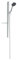 hansgrohe wassersparendes Duschsystem Rainfinity ( Duschkopf, Stange 90cm, Seifenschale, 3 Strahlarten) chrom