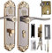 Juegos de manijas de puerta, palanca de manija de puerta, manija interior duradera europea, cilindro de cerradura de puerta interior con llaves, para puertas de madera o puertas de dormitorio