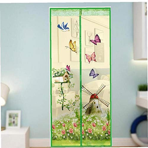 Casecover 1pc Mesh Door Magic Curtain Magnetic Fly Screen Door Lace Insect Mosquito Screen Net Bedroom Kitchen Guard Door Curtain Anti Insect Fly(random Color)