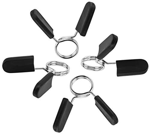 EastyGold Dumbbell Spring Clip Circlip Collars Barbell Weight Bars Clamps Clips Fitness Weightlifting Lock Buckle 1 Inch for Standard Bar 2 Inch for Olympic Barbell Strength Training Gym Accessory
