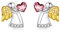 AOBOCO Schutzengel Ohrringe Mädchen Kinder 925 Sterling Silber Engel Ohrstecker, Taufgeschenke Kommunion Geschenke für Mädchen (Rosa)