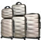 CELIMS Valise Cabine/Moyen/Grande avec ou sans Vanity, Marque Française (Champagne (5806), Lot de 3 Valises & 2 Vanity)