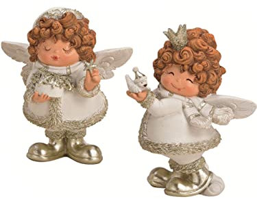 Pommerntraum ® | 2-er Set Weihnachtsengel Engel mollige Schutzengel Molly-Engel Rubensengel Glücksengel Nana mollige Damen üppige Ladies