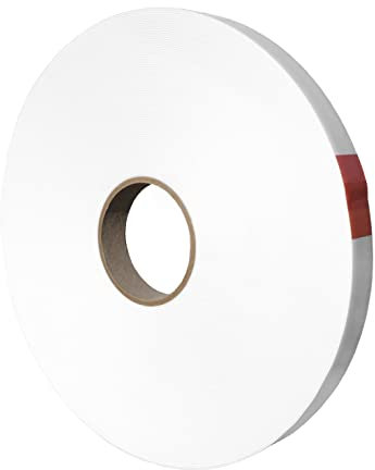 Doppelseitiges Klebeband, Spiegelklebeband extra stark, Schaumklebeband doppelseitig 1 mm Dick in weiß, Universelles Montageband, Länge und Breite wählbar (12 mm x 50 m)