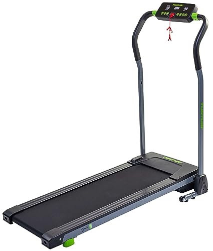 Tunturi Cardio Fit T5 Laufband für zuhause| Klappbar | 10KM/H für Lauftraining mit LCD Bildschirm | Walking pad