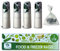 Eco Green Living 2 Litre Food Storage Bags, Plastic Free Food and Freezer Bags, Tie Top Storage Bags with Labelling Space, Small Sandwich Bags, 140 Bags