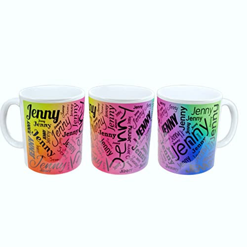 online-hut - Namenstasse - Regenbogen - Farbverlauf - Personalisierbar - Dein Name - NT-20