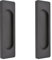 MOROBOR Tiradores rectangulares autoadhesivos para puerta corrediza, 2 unidades, aleación de aluminio, mango sin perforaciones, para puertas corredizas de granero, ventanas, armarios (negro mate, 100