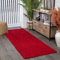 Surya Home Shaggy Berber Teppich Läufer - Flauschiger Teppich für Wohnzimmer, Schlafzimmer, Berber Langflor Hochflor Teppich Weiss flauschig - Teppich Läufer 80x220 cm Läufer Flur in Rot