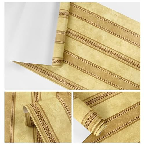 SAIMEYI Wallpaper 0.53m x 10m/Roll Green Blue Yellow Wallpaper For Living Room Bedroom Kitchen TV Background Striped 3D Wallpaper (Yellow -2138)
