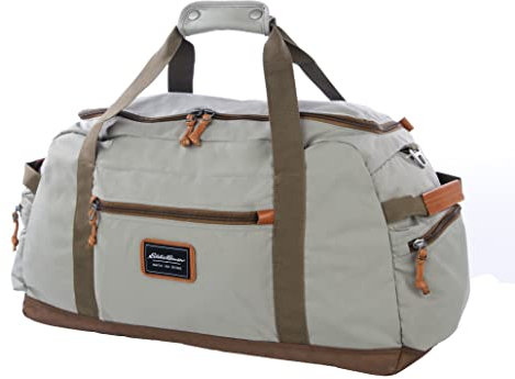 Eddie Bauer Bygone Reisetasche aus robustem Polyester/Nylon mit U-förmigem Hauptfach, mittelgroß, 45 l, Meliert, Grau, Einheitsgröße