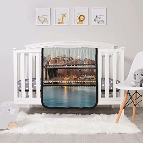 New York City bedruckte Decke, leicht, langlebig, gemütlich, doppelseitig, Flanell, Überwurfdecke für Couch, Sofa, Bett, Büro, 76,2 x 101,6 cm