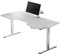 LeetDesk Light Gaming Tisch in Weiß - Elektrisch Höhenverstellbarer Schreibtisch - Computertisch - Ergonomisch - Minimalistisch - 180x80 cm - Cockpit