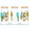 online-hut - Trinkglas - Longdrink Glas - Becher aus Glas inkl. Deckel und Strohhalm - mit Nails Schriftzug & Bikini - A-NB-03-1 (Transparent)