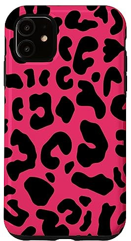 iPhone 11 Pink Leopard Cheetah Print Phone Case Animal For Women Cute Case
