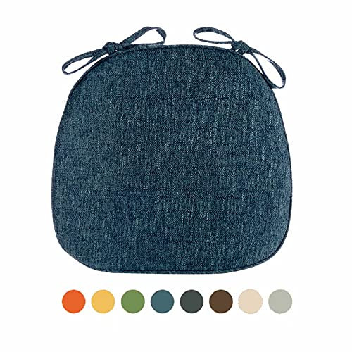 SUCADA Neu im Jahr 2022: Küchenstuhlkissen, Esszimmerstuhlkissen mit Bändern, waschbare, abnehmbare Sitzkissen für Esszimmerstuhlkissen, 1/2/4/6 Set