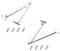 PAITOK Stainless Steel Furniture Cabinet Cupboard Door Hinge,2 PCS Flat 180 Degree Rotatable Folding Lid Stay Hinges Kitchen Door Box Lid Support Flap Hinges