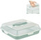 uandu Boîte de transport pour gâteau carrée avec couvercle, couvercle et poignée - Plateau à gâteau - Boîte de rangement - Boîte à gâteau - Boîte à gâteau - Plateau de service - Présentoir à gâteau