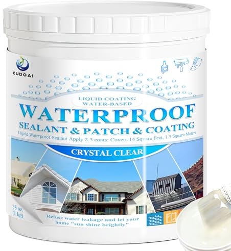 Sellador Invisible Impermeable, XUDOAI 1KG Impermeabilizante Transparente, Agente Aislante Transparente, Waterproof Anti-Leakage Interior y Exterior Hidrofugante Invisible