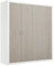 amuéblate online - Armario 4 Puertas Batientes con Altillo Indiana para Dormitorios de Matrimonio o Individuales, Color Andersen Pino - Gris, Medidas: 196 cm (Ancho) x 208 cm (Alto) x 50 cm (Fondo)