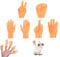 JJiaoLinin Mini Fingerpuppen,6 Stück Finger Klein Mini Hände Gummi Lustige Minihände Interaktives Katzenspielzeug für Haustierpartys und Halloween Tricks