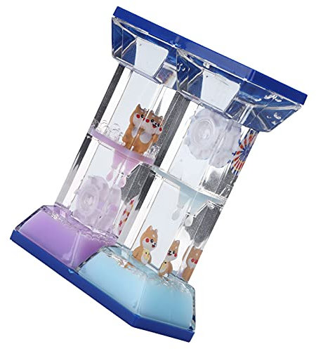 Bubbler à Mouvement Liquide, Sablier à Mouvement Liquide pour Enfants avec Design Anti-déversement, Décoration de Bureau Relaxante pour Jeux Sensoriels, Soulagement du Stress au