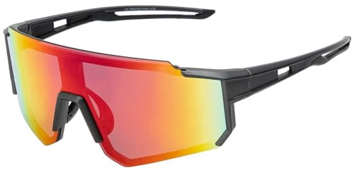 BEZLIT Unisex Sonnenbrillen Bikerbrille Sonnenbrille Damen Flieger verspiegelt Blau/Gelb-Schwarz