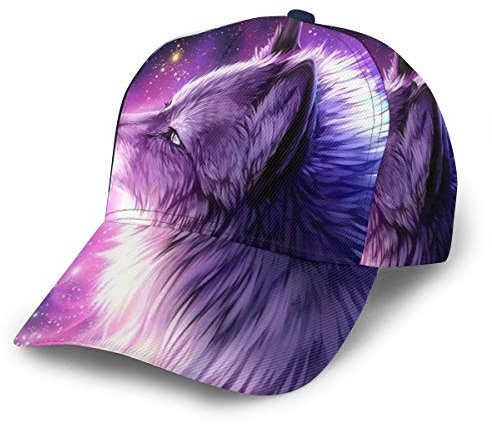 ATOurDealss Unisex Baseballkappe, Motiv: Rose Sugar Skull Blumen lila Muster Curved Baseball Dad Cap Hip-Popcap, Purple Universe Gala, One size