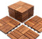 Eulenke Holzfliesen Terrassenfliesen aus Akazien Holz, 2m², 22 Stück Gartenfliesen 30 x 30 cm, Klickfliesen Terrassenfliese 12 Latten Fliese für Garten, Terrasse, Balkon