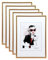 Set Moderner Glas Bilderrahmen NLS aus Kunststoff Perfekt für Fotos Poster und Wanddeko Collage: Farbe: 5er Pack Kupfer | Format: 21x29,7 DIN A4