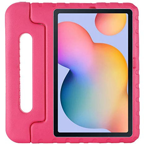 Funda para Samsung Galaxy Tab S6 Lite de 10.4 pulgadas 2024/2022/2020 (SM-P620/P610/P615), a prueba de golpes, funda ligera para niños para tablet Samsung Galaxy S6 Lite (rojo rosa)