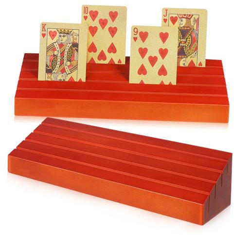 CIYODO 2st Spielkartensockel Aus Holz Flash-kartenhalter Spielkartenhalter Ablagegestelle Für Spielkarten Spielkartenständer Spielkarten Stehen Kartenfächer Für Spielkarten Kiefernholz