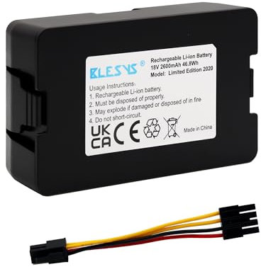 BLESYS Akku für Gardena Sileno Life 750 1000(2019/2020/2021/2022/2023) Sileno City 250 400 500 1250 (2019/2020/2021/2022/2023) Sileno Minimo 250 500 Flymo Easilife 200/350/500/800 46.8Wh 18V