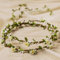 AIYVELU 2 Stück Blumenkranz Haare Haar haarkranz blumen, Blumenkranz Künstliche Blumen Krone Braut Kopfstück Greenery Krone Haarreif Blumen für Hochzeit Zeremonie Party Festival