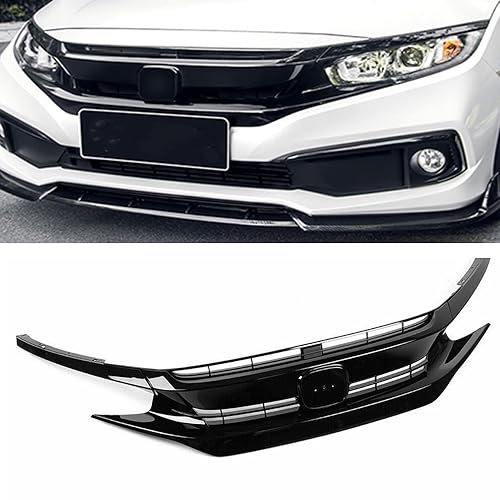 YVFGVZJG Parrilla Delantera, para Honda Civic 2016-2018 Parrilla del Parachoques Delantero del Coche Reemplazo de la Parrilla, Accesorios para carrocería