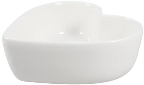 Gatuida Heart Shaped Candy Bowl Cute Sugar Cube Holder Porcelain Dessert Plate for Valentine's Day Party