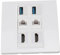 6 Port Multimedia Wall Plate with USB 3.0 for High-Speed Data Transfer, Full Duplex Communication, Suitable for Computers, TVs, Routers, ABS Material