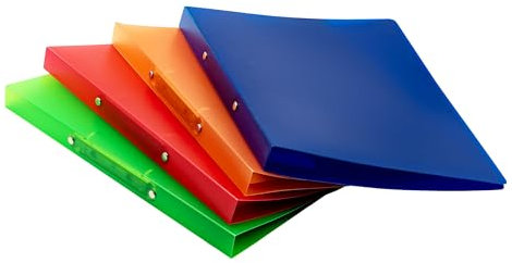 K3T Ringbuch A4, 4er Packung, Rückenbreite 26mm, 4 Farben (rot, blau, orange und grün), Art.Nr. 66955