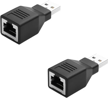 GINTOOYUN - Adaptador USB Over Cat6 para Cat 6/6e/5/5e USB Over Ethernet Extender a Rj45 adaptador para ordenador portátil, compatible con computadoras, teléfonos móviles, teclados