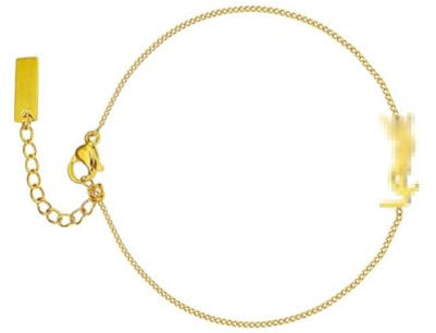 AOWVUTS Armband Damen Gold 14K Vergoldet Charm Armbänder mit Buchstaben Verstellbar Monogramm Armband Wasserdichter Armbander Schmuck Geschenke für Frauen Damen Mädchen