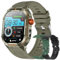 SGDDFIT 2,01 AMOLED Reloj Inteligente Hombre con Llamadas y Whatsapp, Smartwatch Militar con 123 Modos Ritmo Cardíaco/SpO2/Sueño, 3ATM Impermeable Reloj Smartwatch Hombre para Android iOS (Verde)