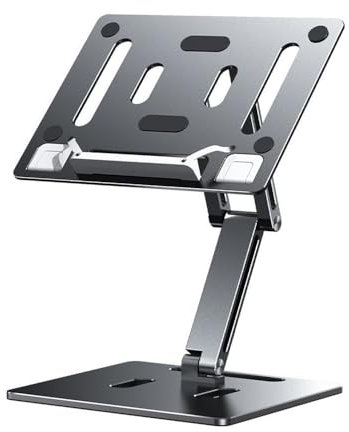 ZYDLMBJL Laptop Stand, Laptop Stand for Desk, Height/Angle Adjustable Aluminum Notebook Foldable Bracket(Grey)