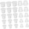 CONGARTENO 25Pcs Silicone Stoppers for Salt Pepper Reusable Round Caps Various for Seasoning Bottles Tight Seal for Freshness Suitable for Pots Pipes