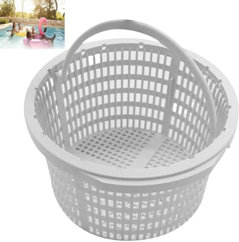 Panier Skimmer Piscine,Panier Piscine,Panier de Rechange pour Skimmer Standard 16cm,Préfiltre de Piscine,avec Poignée pour Un Retrait Facile,Prévient les obstructions (1pc)