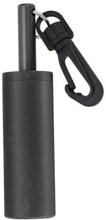 Miskall Magnetischer Schüttler, Diving -Sicherheitsrassel -Stick Signal Glocken -Aluminium -Legierung Sliptextur Signal Glockenstick mit 360 ° Drehhaken zum Tauchen (Gray)